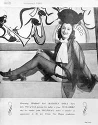モーリーン・オディア、ヴィヴィアン・ヴァン・ダムの「ウィンドミル・ガールズ」の一人、1948年